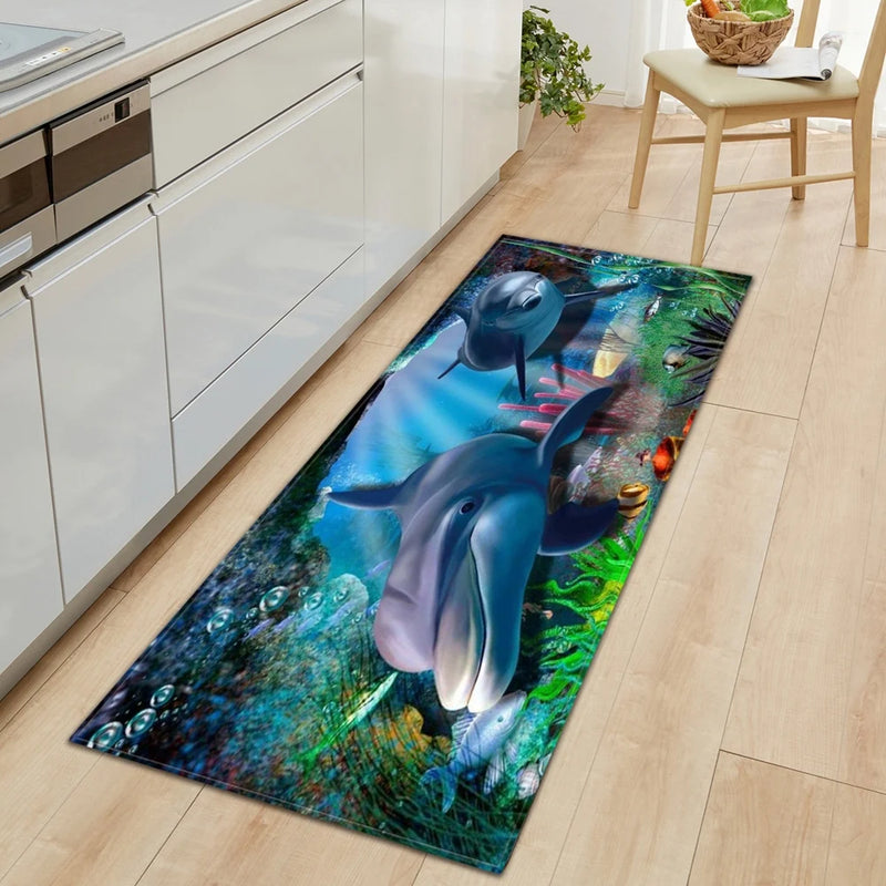 3D Ocean World Fish Carpet Kitchen Mat Prom™