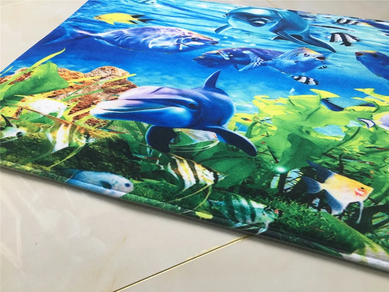 3D Ocean World Fish Carpet Kitchen Mat Prom™