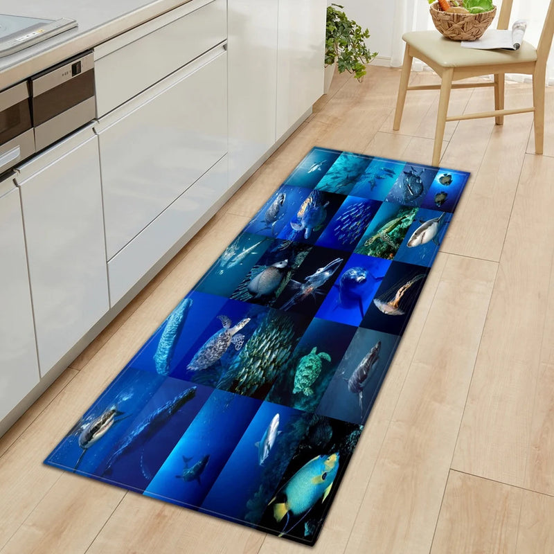 3D Ocean World Fish Carpet Kitchen Mat Prom™