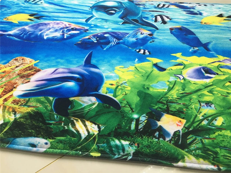 3D Ocean World Fish Carpet Kitchen Mat Prom™