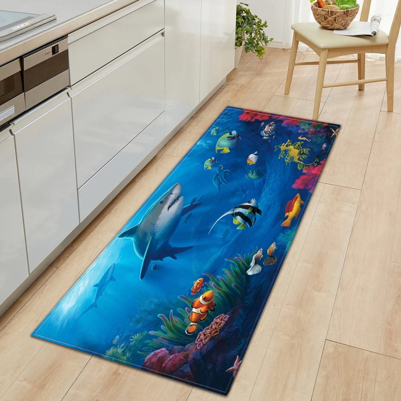 3D Ocean World Fish Carpet Kitchen Mat Prom™