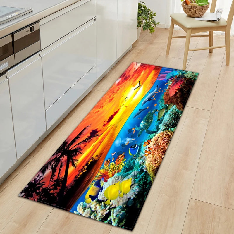 3D Ocean World Fish Carpet Kitchen Mat Prom™