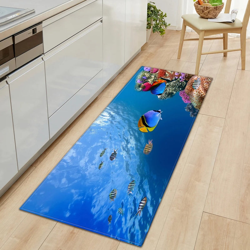 3D Ocean World Fish Carpet Kitchen Mat Prom™