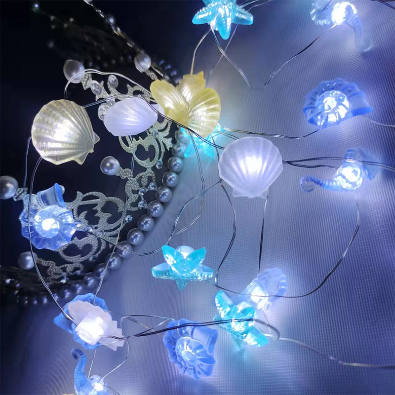 2m 20LED Seashell Starfish Sea String Lights Prom™