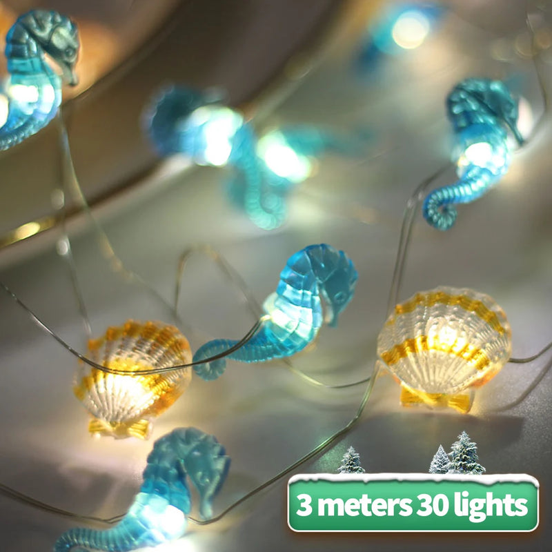 2m 20LED Seashell Starfish Sea String Lights Prom™